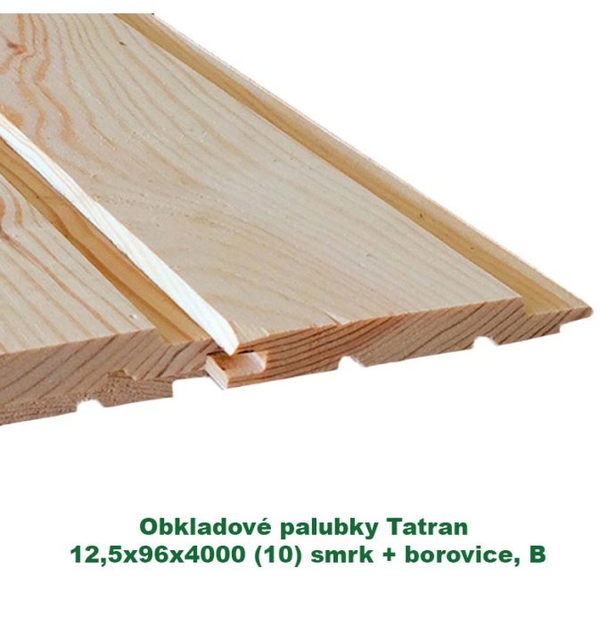Obkladové palubky «Tatran» 12,5x96x4000 (10)