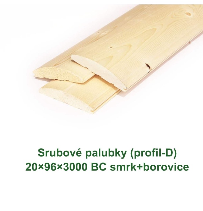 Obkladové palubky «Srubovky» 20x96x3000 (6)