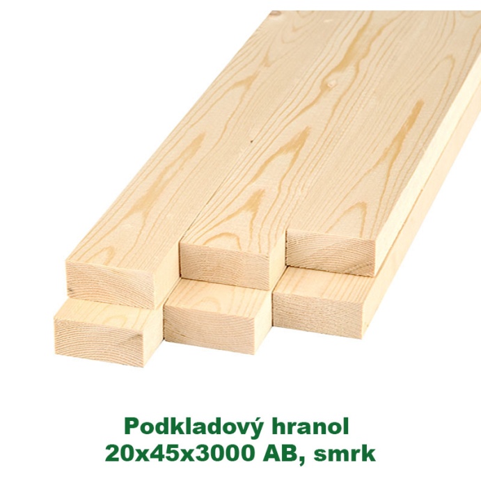 Podkladový hranol 20x45x3000