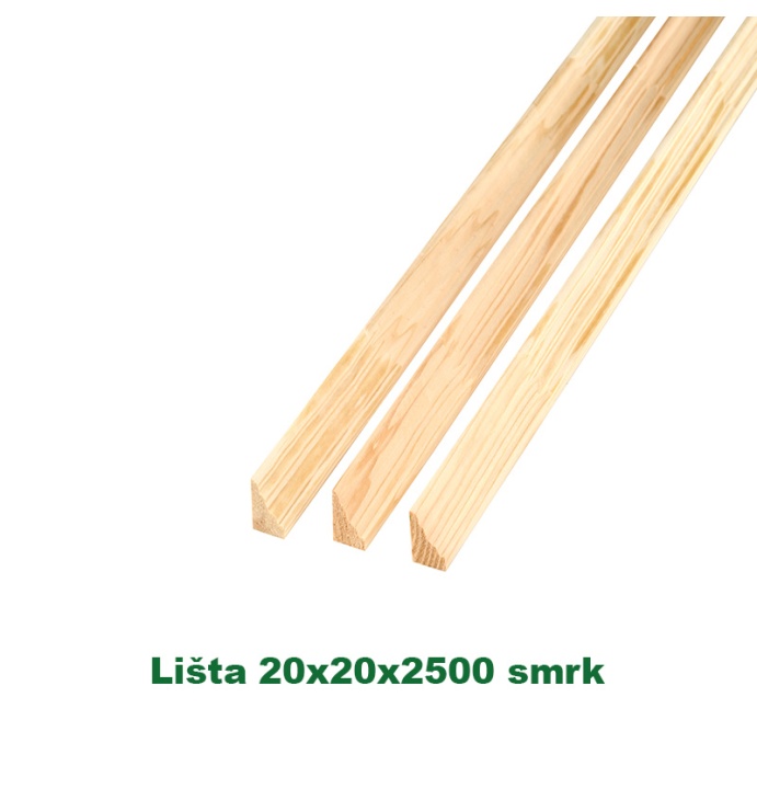 Lišta 20x20x2500