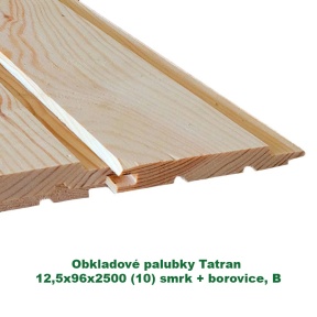 Obkladové palubky «Tatran» 12,5x96x2500 (10)