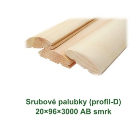 Obkladové palubky «Srubovky» 20x96x3000 (6)