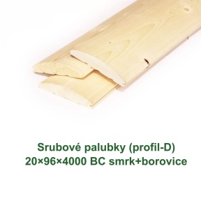 Obkladové palubky «Srubovky» 20x96x4000 (6)